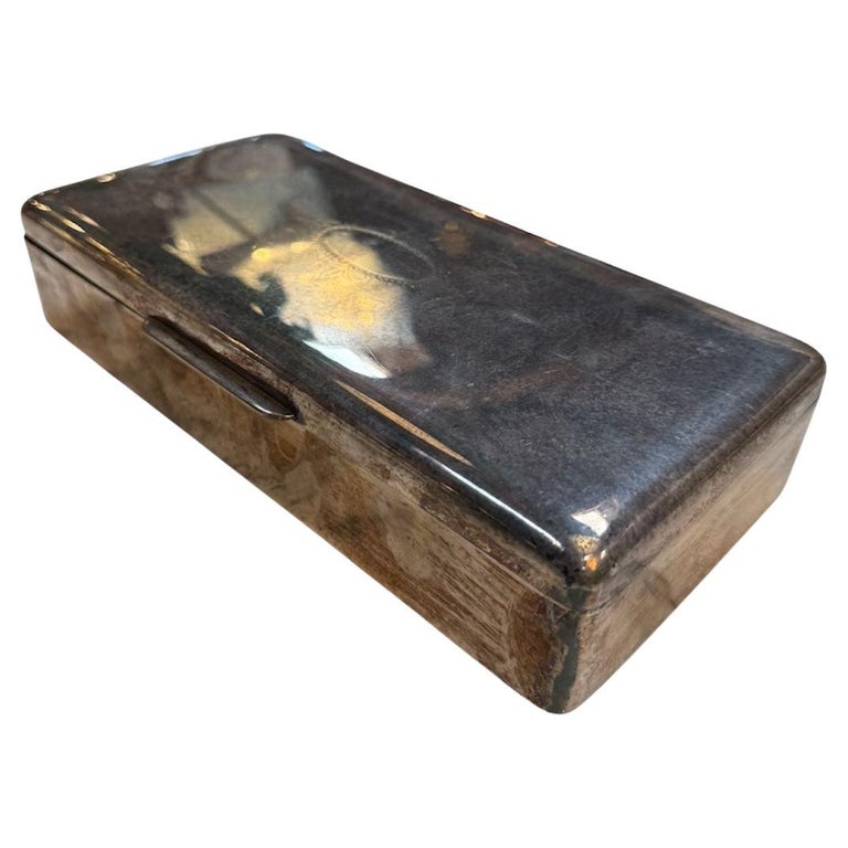vintage metal cigarette box Vintage State Express Cigarettes Metal Cigarette Box with Wooden Interior  For Sale at 1stDibs