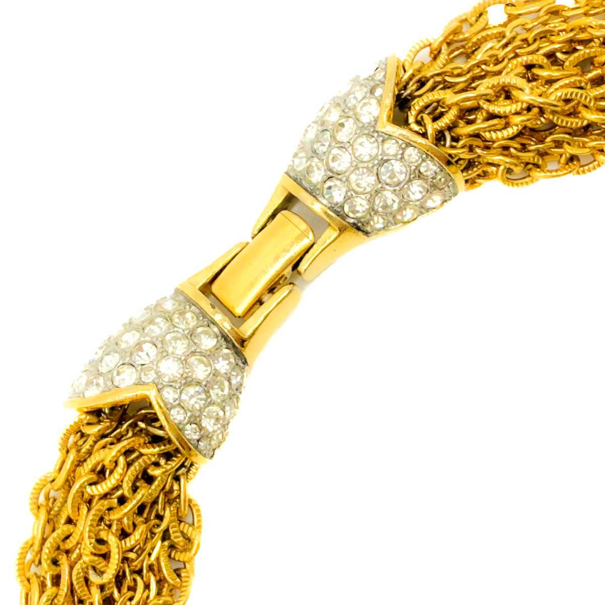 Collar y pendientes vintage de cadena de gran gato años 80 en venta 1