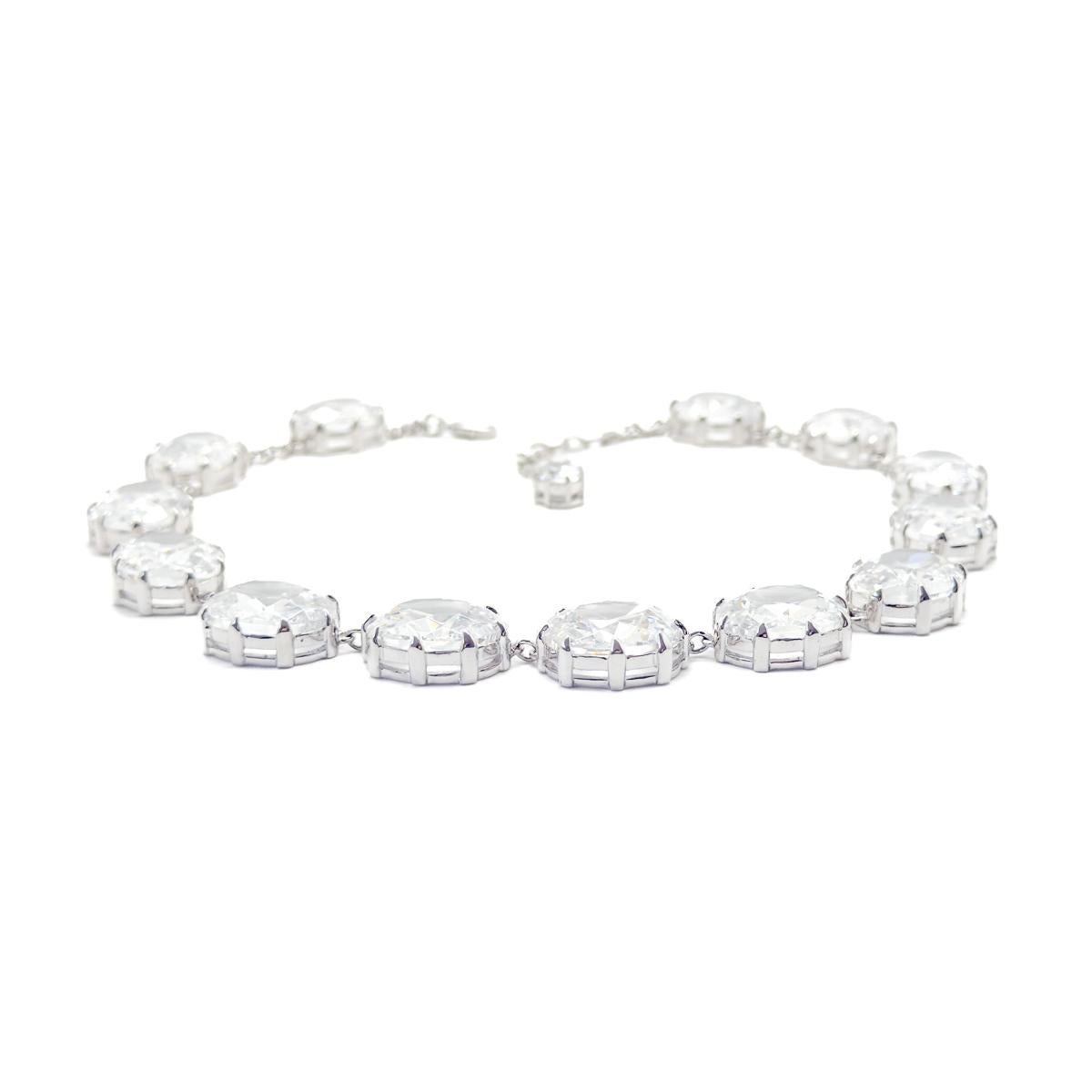 Vintage Statement Crystal Riviere Necklace 2000s in vendita 1
