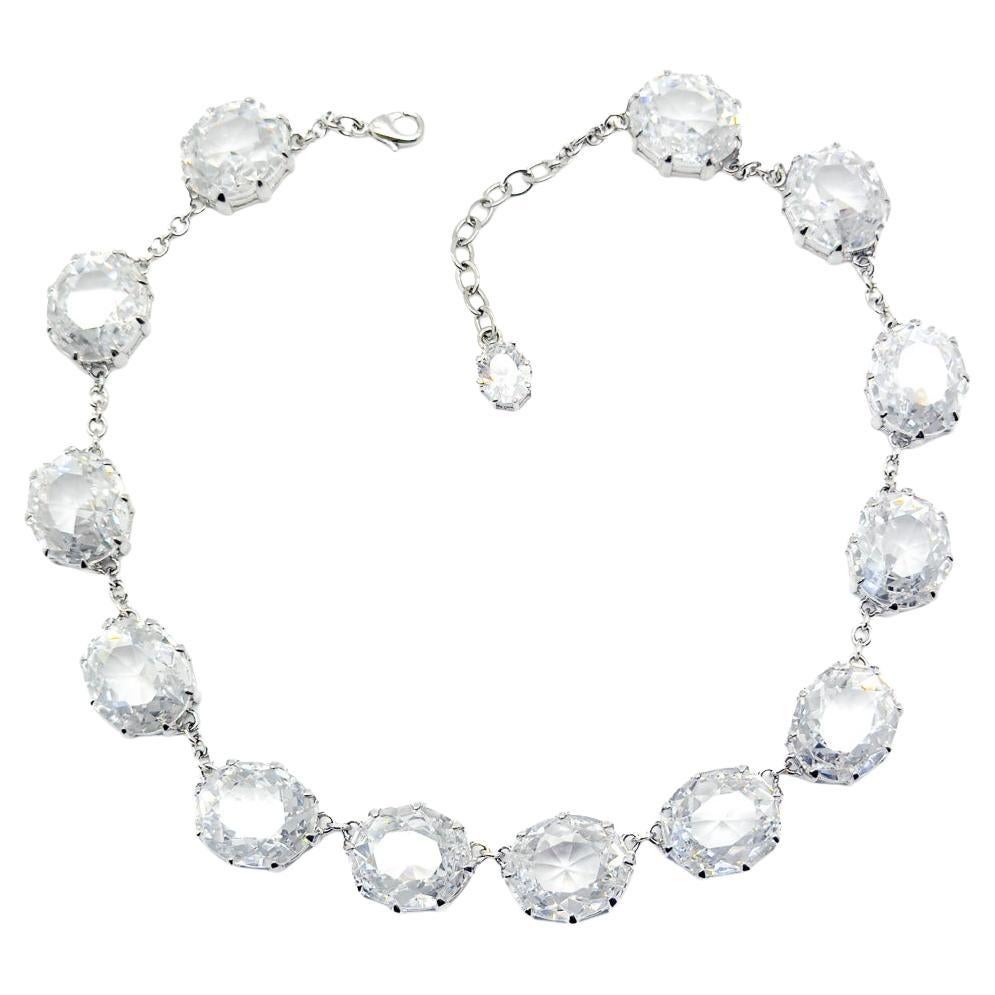 Vintage Statement Crystal Riviere Necklace 2000s