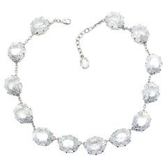 Vintage Statement Crystal Riviere Necklace 2000s