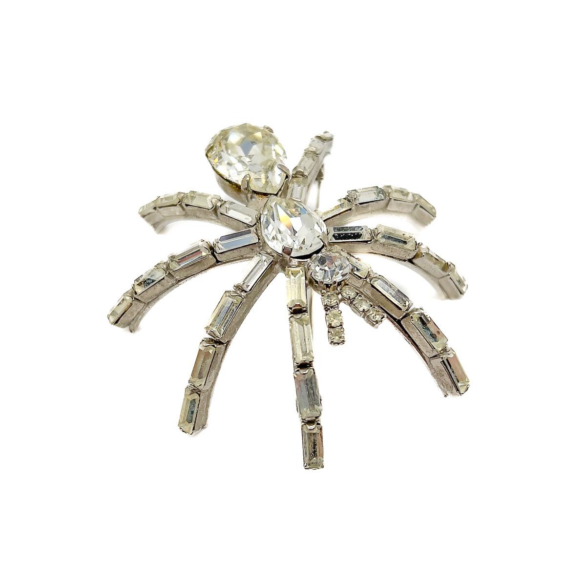 Spilla ragno di cristallo vintage anni '80 In condizioni buone in vendita a Wilmslow, GB