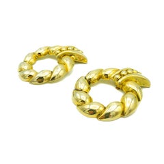 Vintage Statement Door Knocker Earrings 1980s