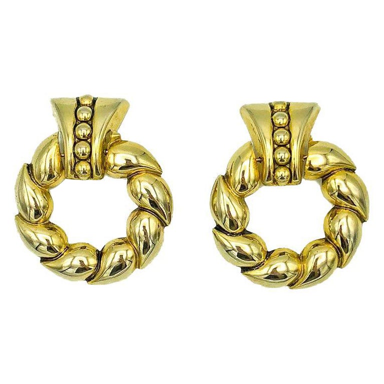 Pendientes Vintage Statement Door Knocker Años 80