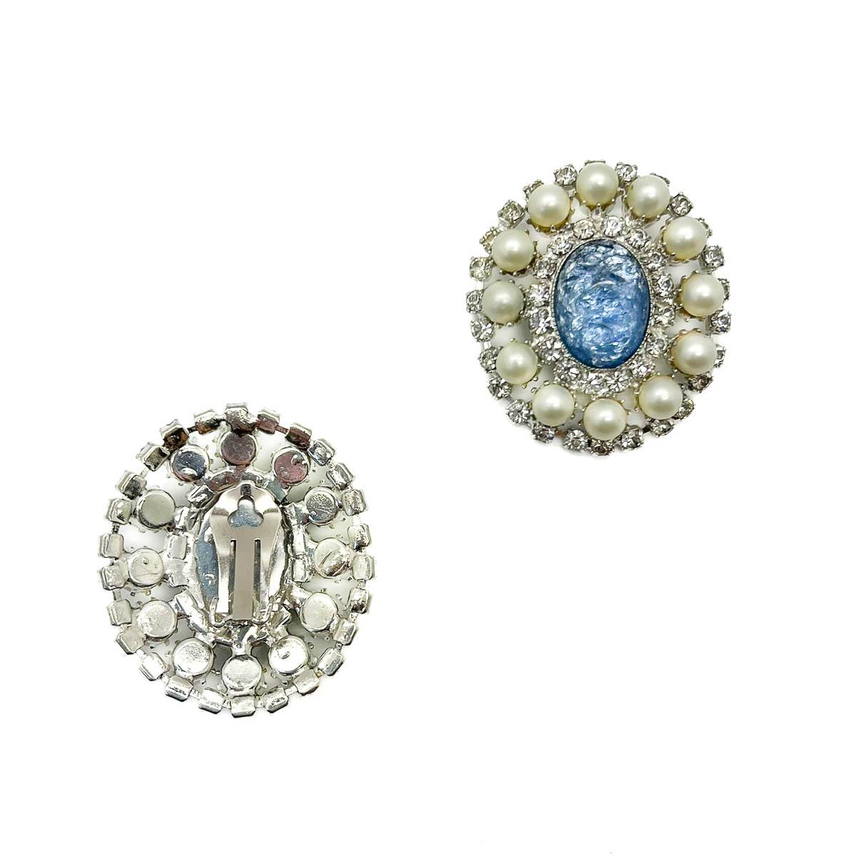 Vintage Statement Easter Egg & Pearl Earrings 1980s For Sale 1