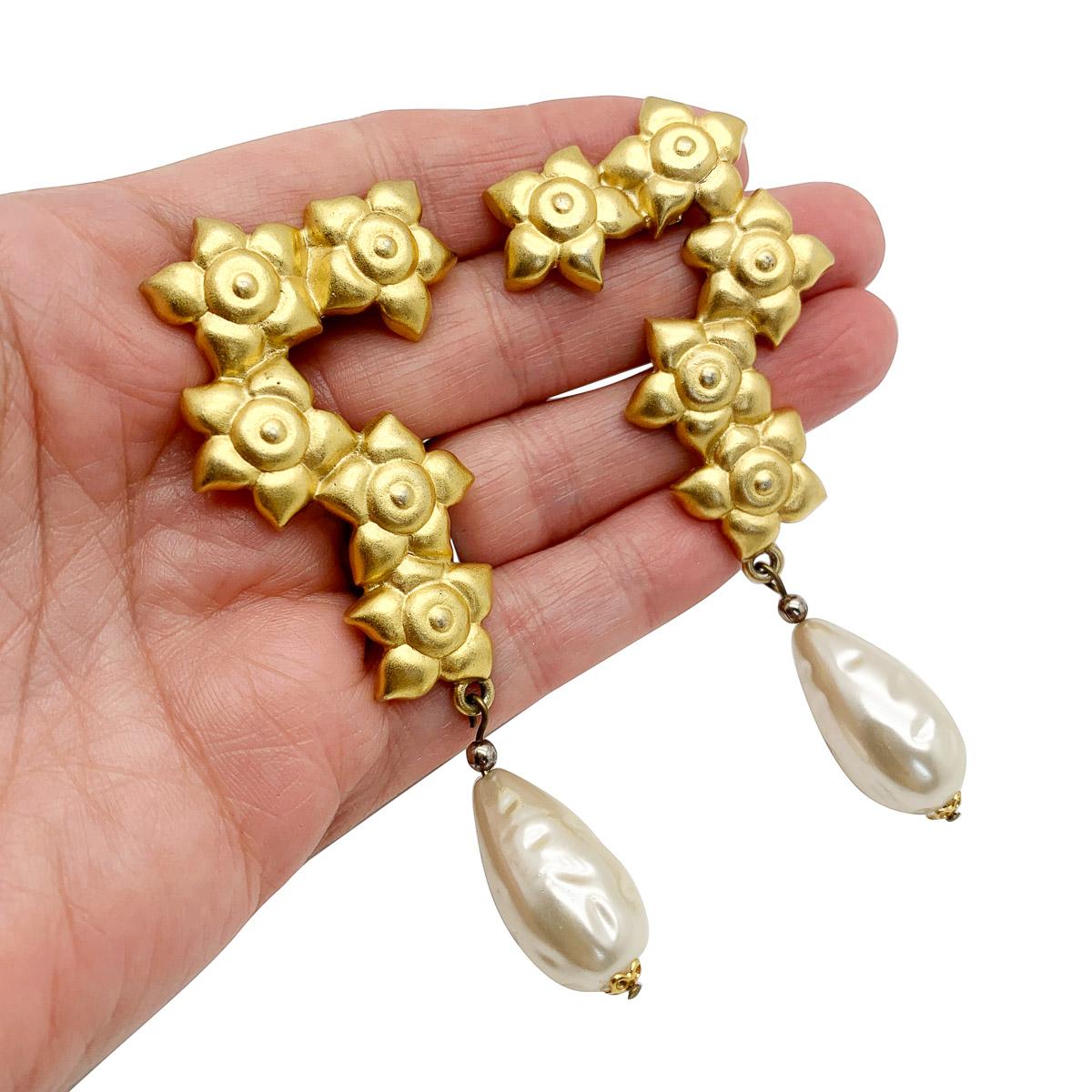 vintage baroque pearl earrings