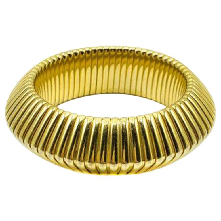 Vintage Statement Gold Omega Bangle 