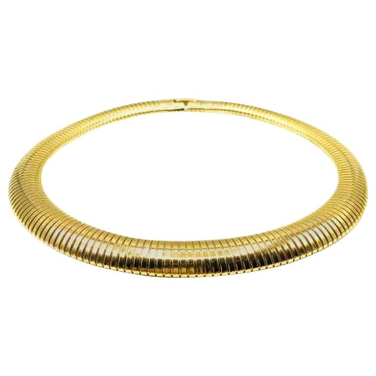 Vintage Statement Gold Omega Style Collar 1980s
