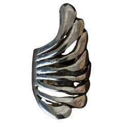 Vintage Statement Ring Wings in Sterling Silver, Italy, 1970s