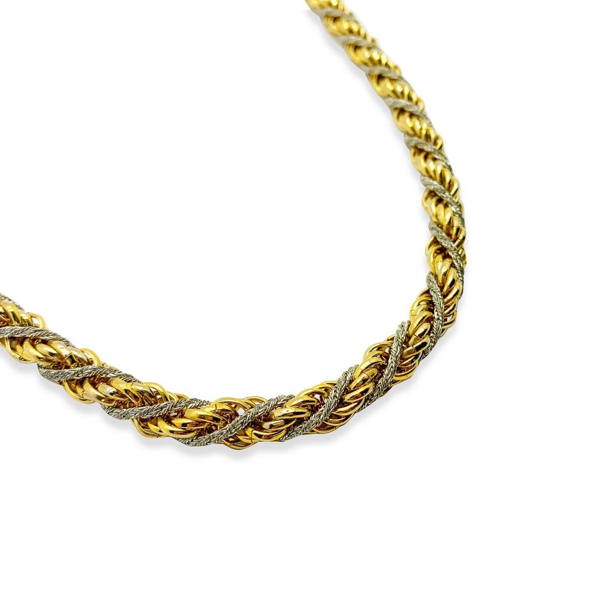 Vintage Statement Two Tone Rope Chain 1990s In Good Condition For Sale In Wilmslow, GB