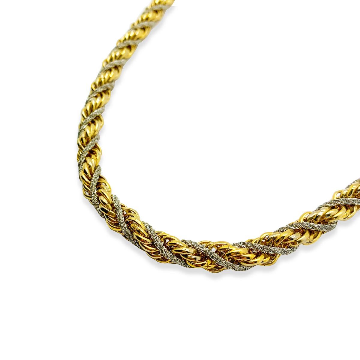 Women's or Men's Vintage Statement Two Tone Rope Chain 1990s For Sale