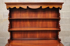 Vintage Statton Trutype Cherry 2-Piece Step Back Hutch Cupboard Cabinet Buffet