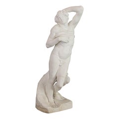 Vintage Statue, Classical Taste, English, Plaster, Male Figure, Display