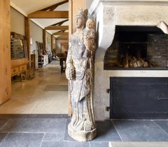 Vintage statue Mary with Jesus