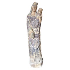 statue vintage Marie avec Jésus 