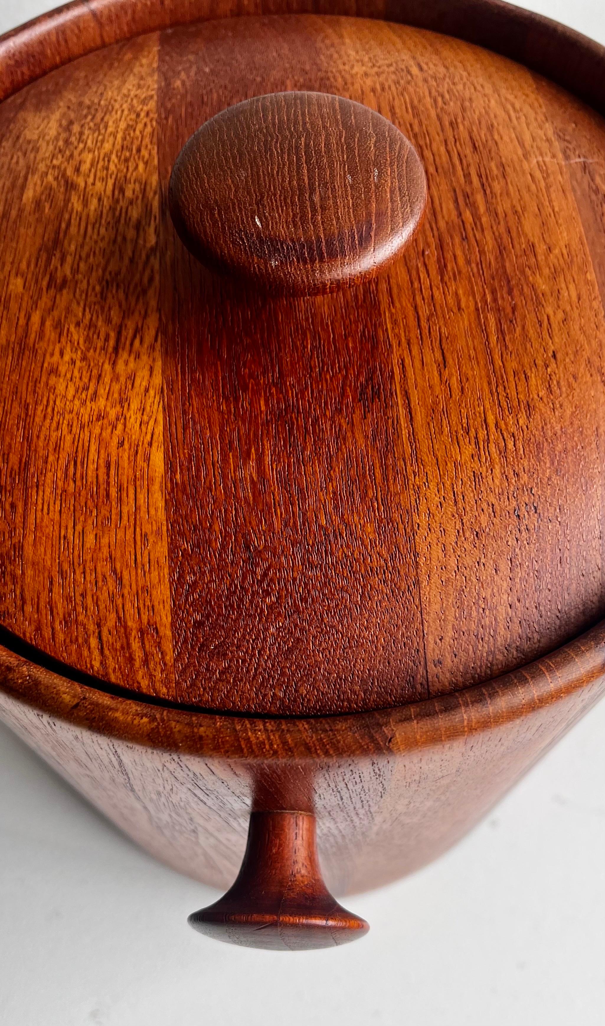 Vintage Eiskübel aus Teakholz von Flemming Digsmed, Dänemark, ca. 1960 im Angebot 5