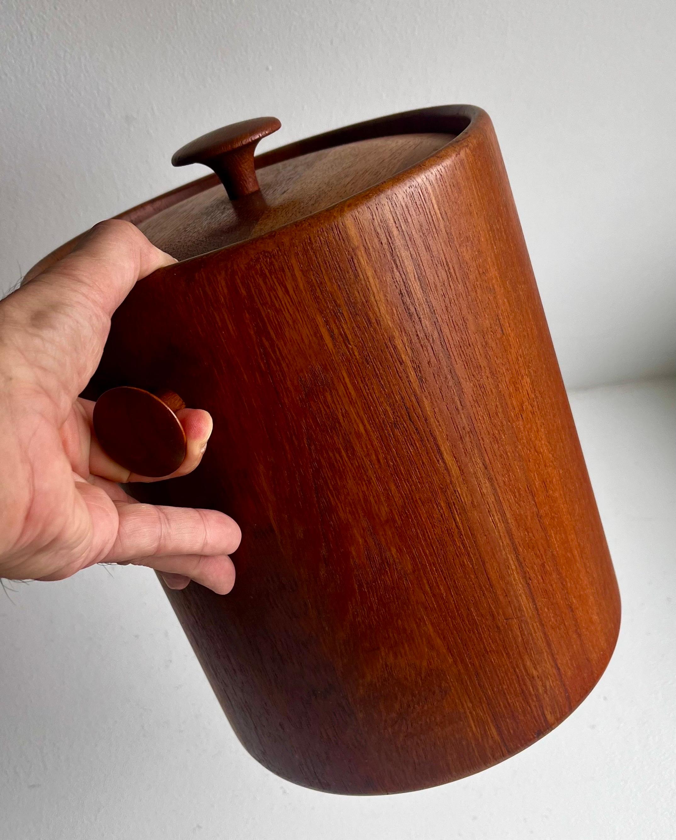 Vintage Eiskübel aus Teakholz von Flemming Digsmed, Dänemark, ca. 1960 im Angebot 8