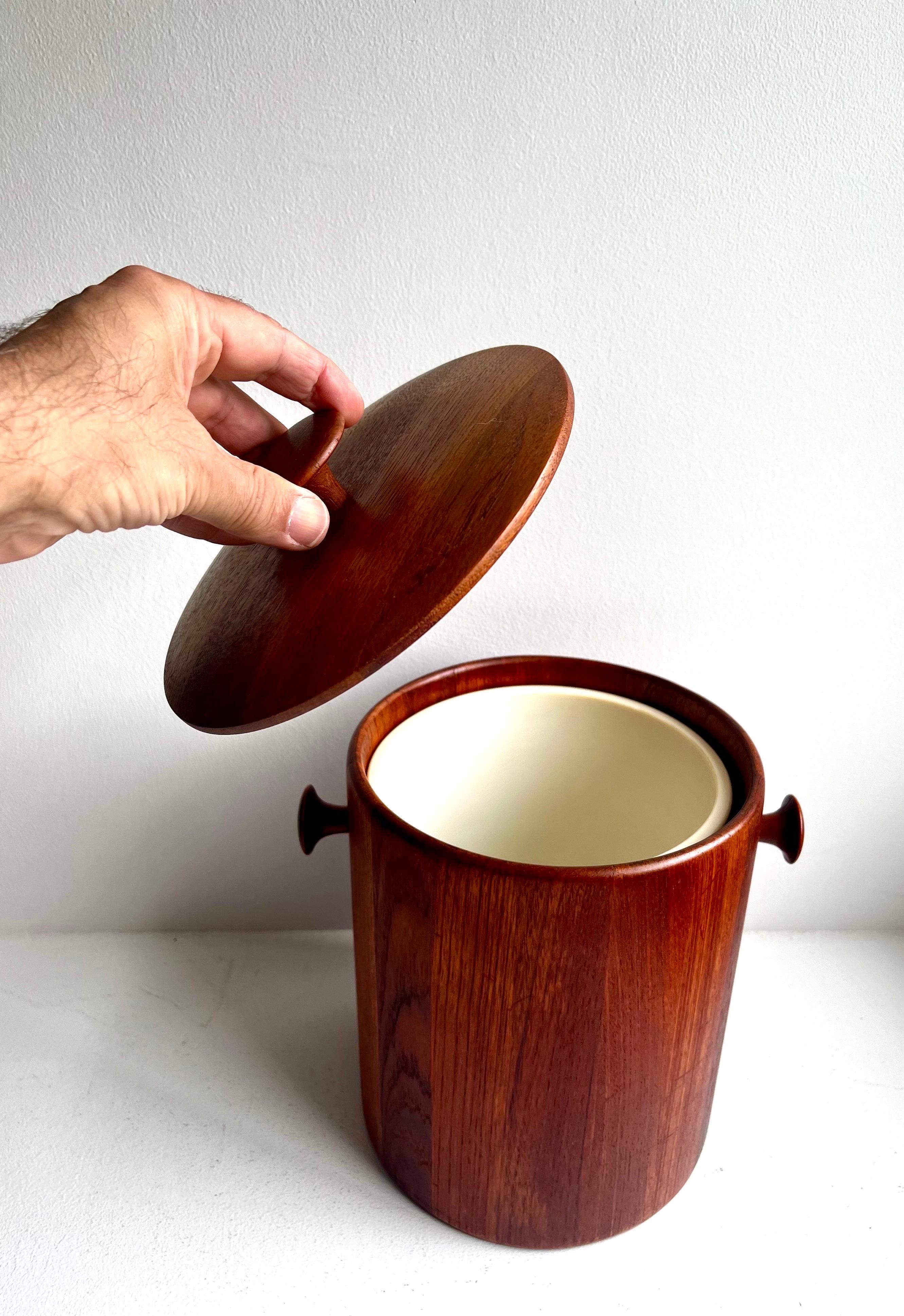 Vintage Eiskübel aus Teakholz von Flemming Digsmed, Dänemark, ca. 1960 (Moderne der Mitte des Jahrhunderts) im Angebot