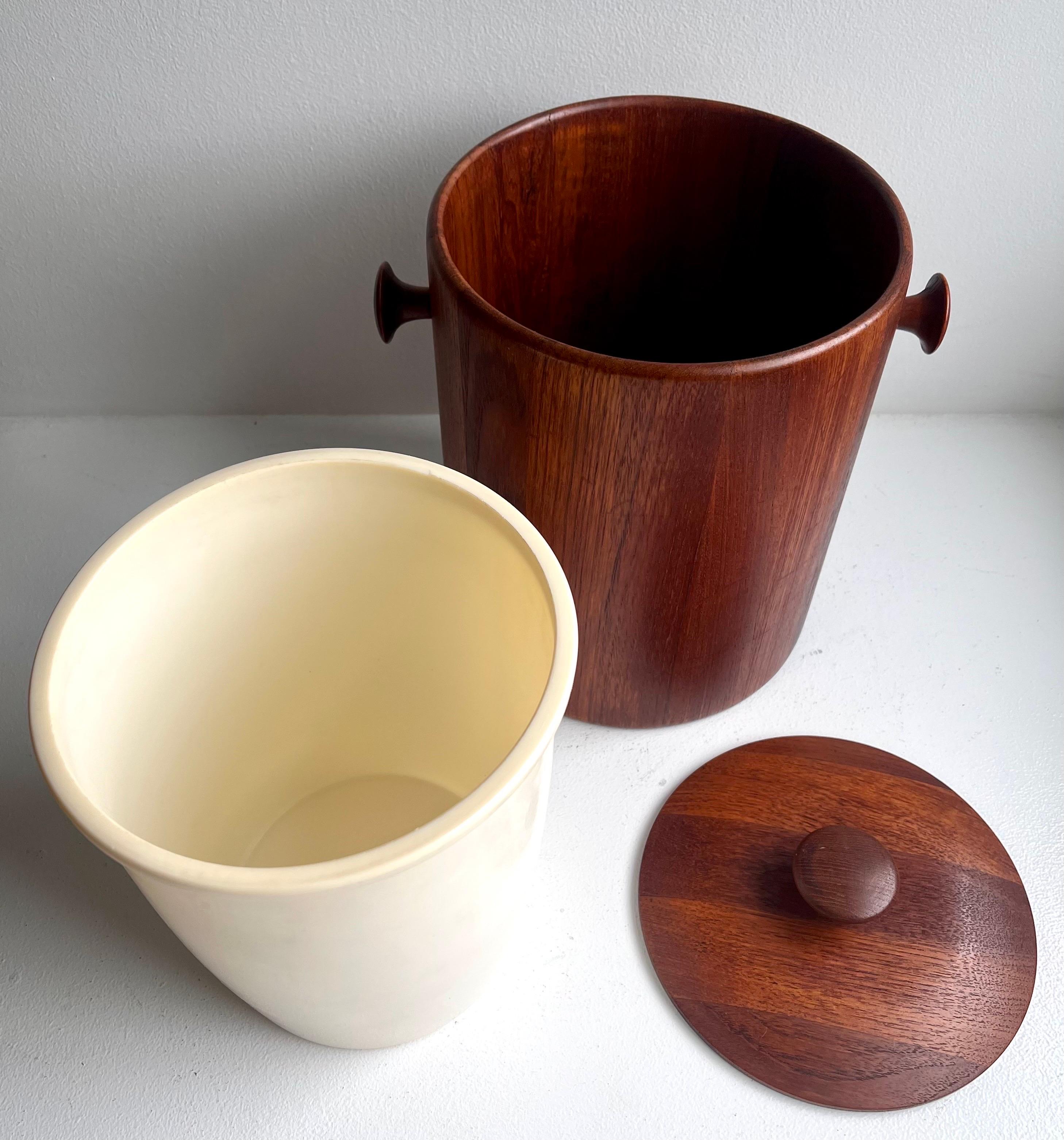 Vintage Eiskübel aus Teakholz von Flemming Digsmed, Dänemark, ca. 1960 im Angebot 1