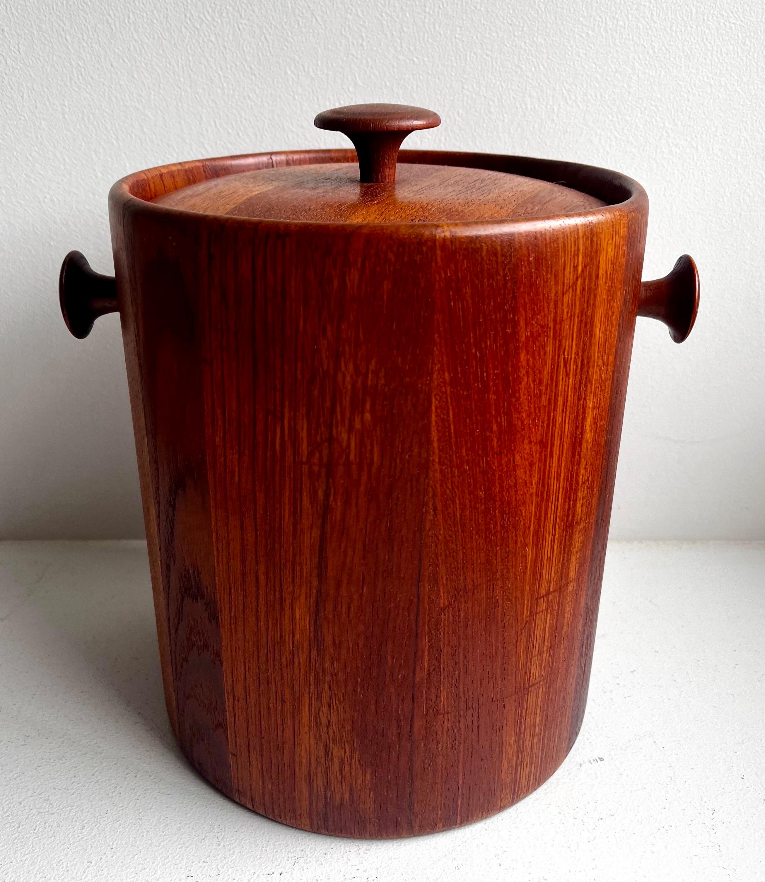 Vintage Eiskübel aus Teakholz von Flemming Digsmed, Dänemark, ca. 1960 im Angebot 3