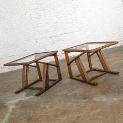 Coppia di tavolini vintage in StavOak Jack Daniels Barrel Staves Jobie G Redmond