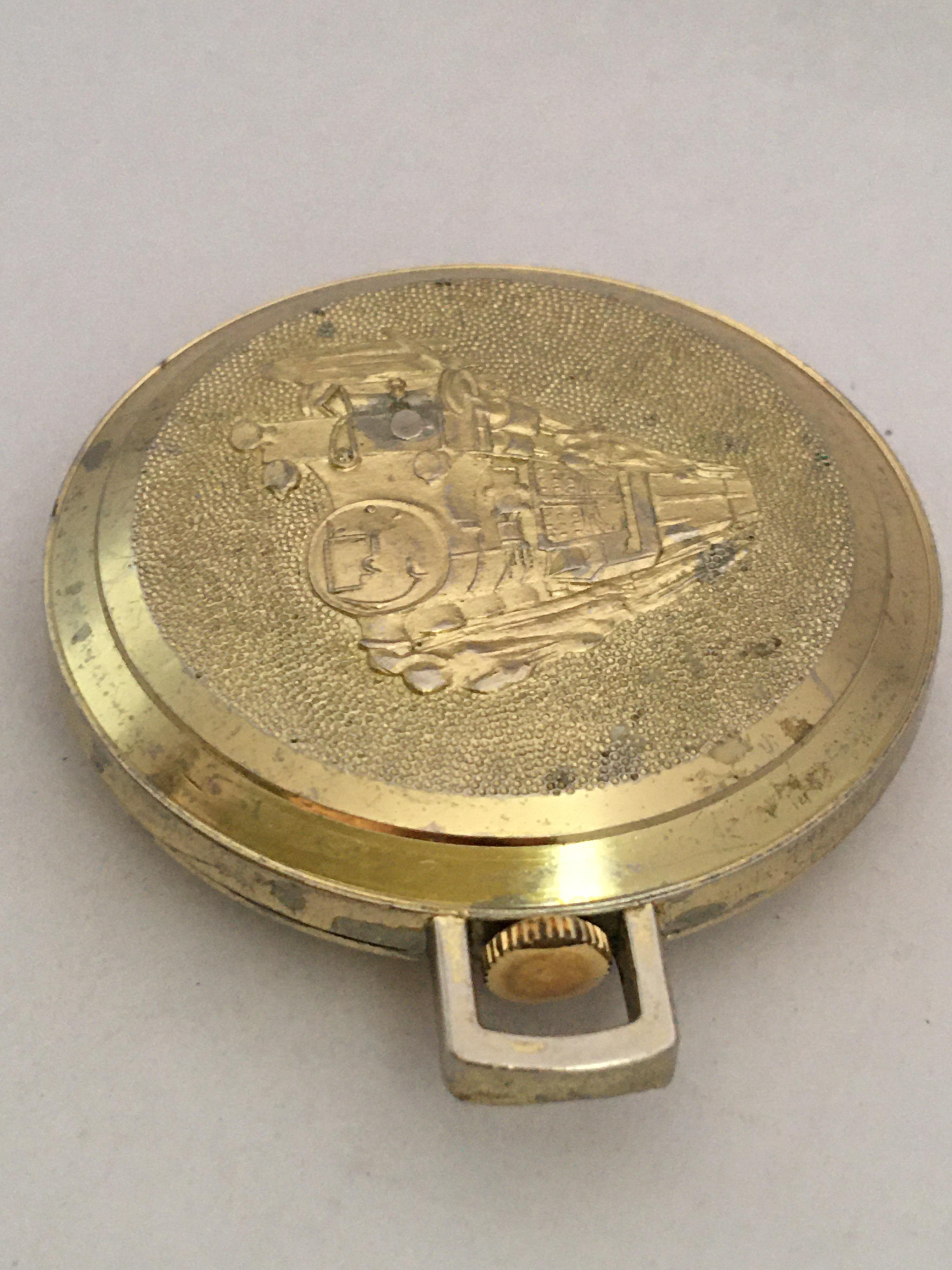 Vintage Dampfzug Schweizer mechanische Taschenuhr für Damen oder Herren
