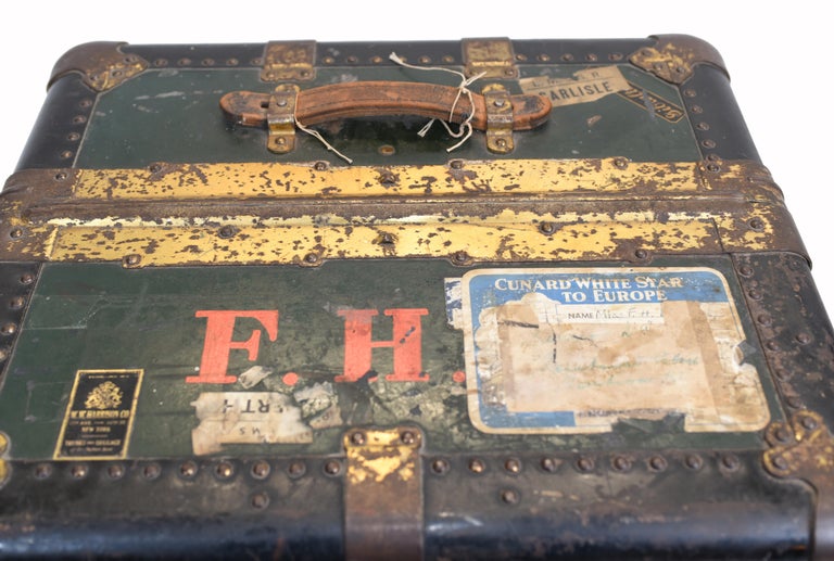 Vintage Steamer Trunk Luggage Case Harrison and Co New York at 1stDibs   wheary steamer trunk, whittle trunk and bag company, wheary trunk company