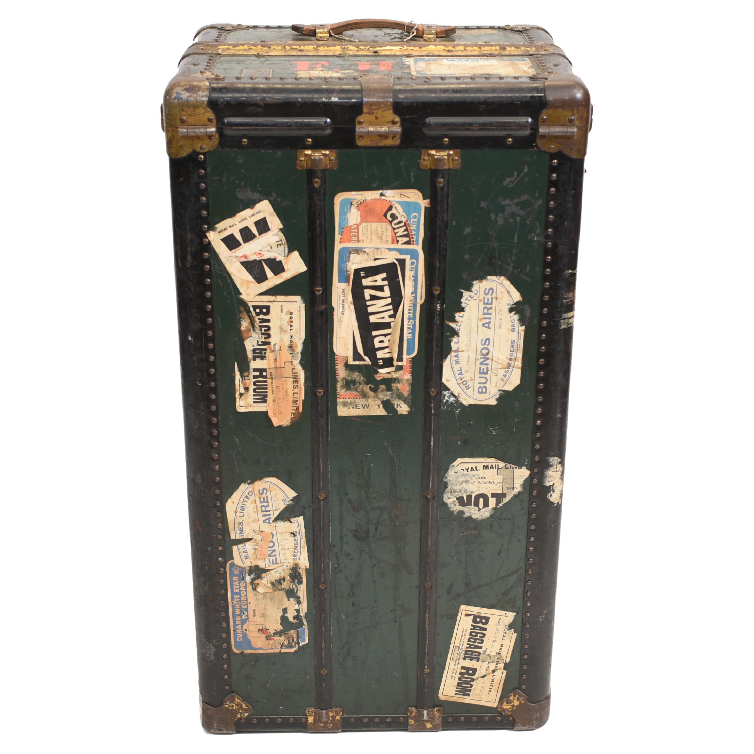 Vintage Steamer Trunk Luggage Case Harrison and Co New York at 1stDibs   wheary steamer trunk, whittle trunk and bag company, wheary trunk company