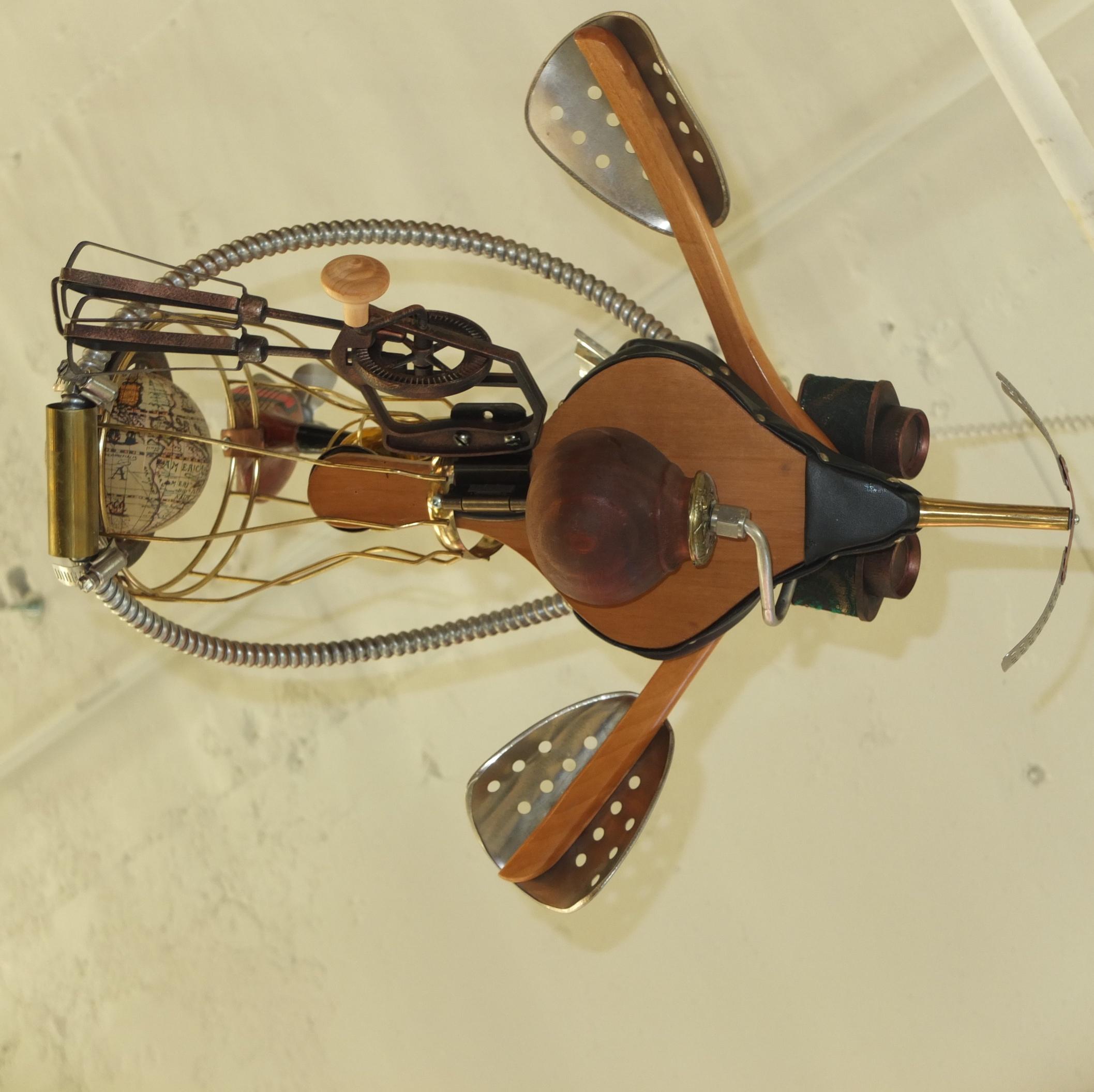 Vintage Steampunk Kinetic Fantasy Flying Machine 7