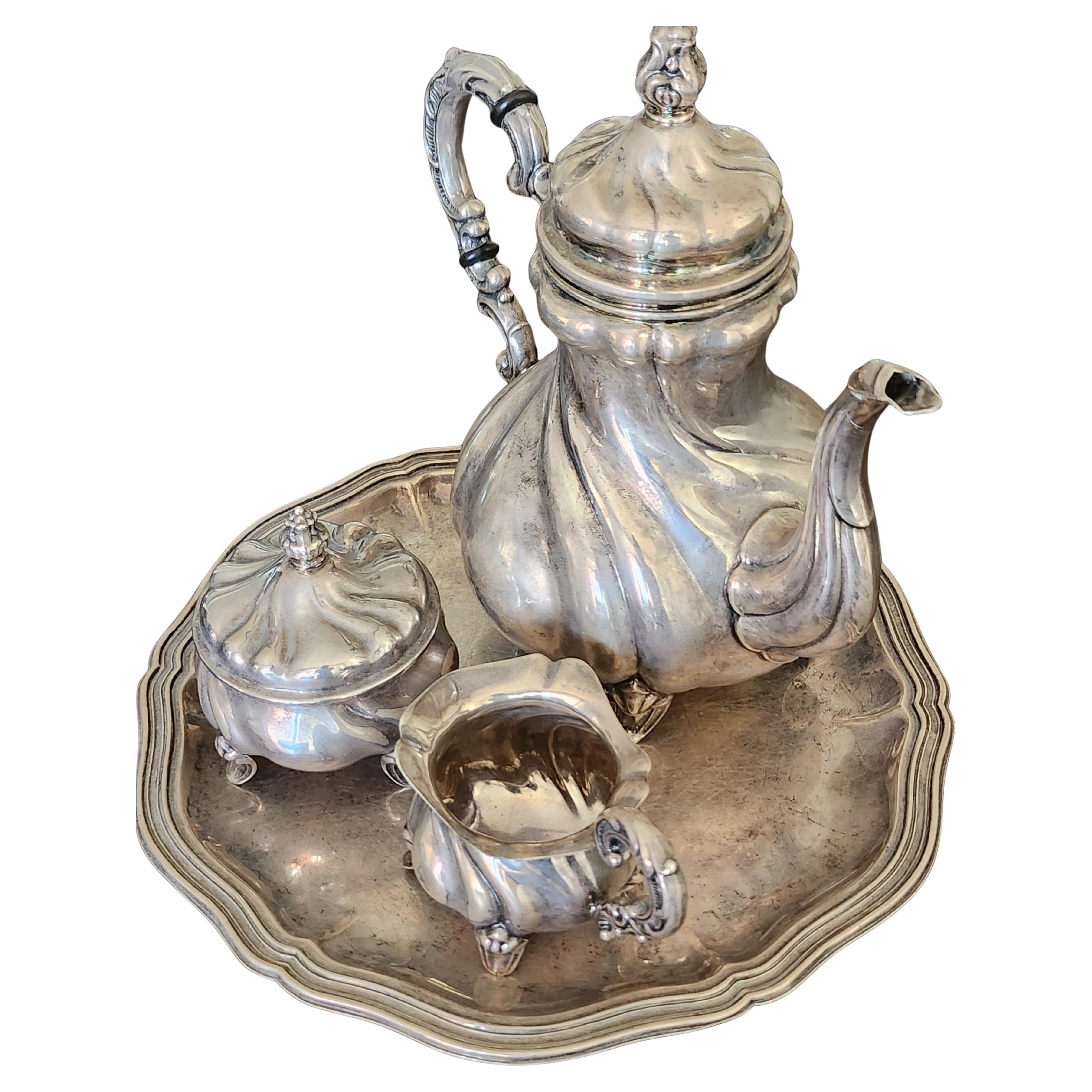Vintage Stearling Silver German Coffe Set In Good Condition For Sale In Cairo, EG