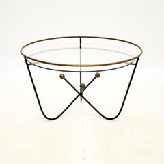 Vintage Steel and Brass Coffee Table by Edward Ihnatowicz