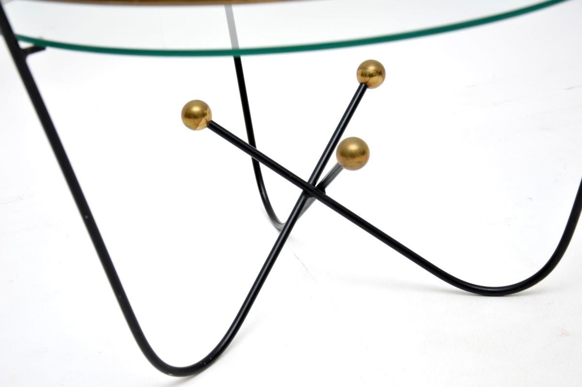 Vintage Steel and Brass Coffee Table by Edward Ihnatowicz In Good Condition For Sale In London, GB