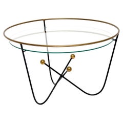 Vintage Steel and Brass Coffee Table by Edward Ihnatowicz