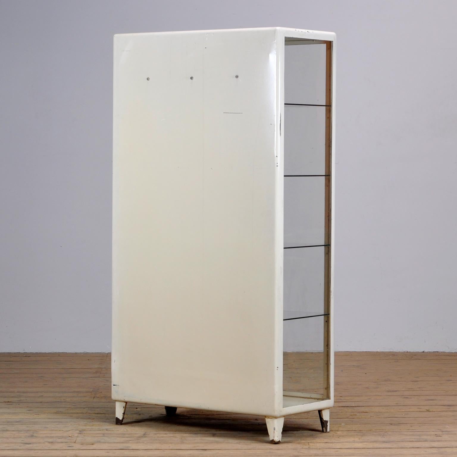 Vintage Steel And Glass Medical Cabinet, 1960s For Sale 6