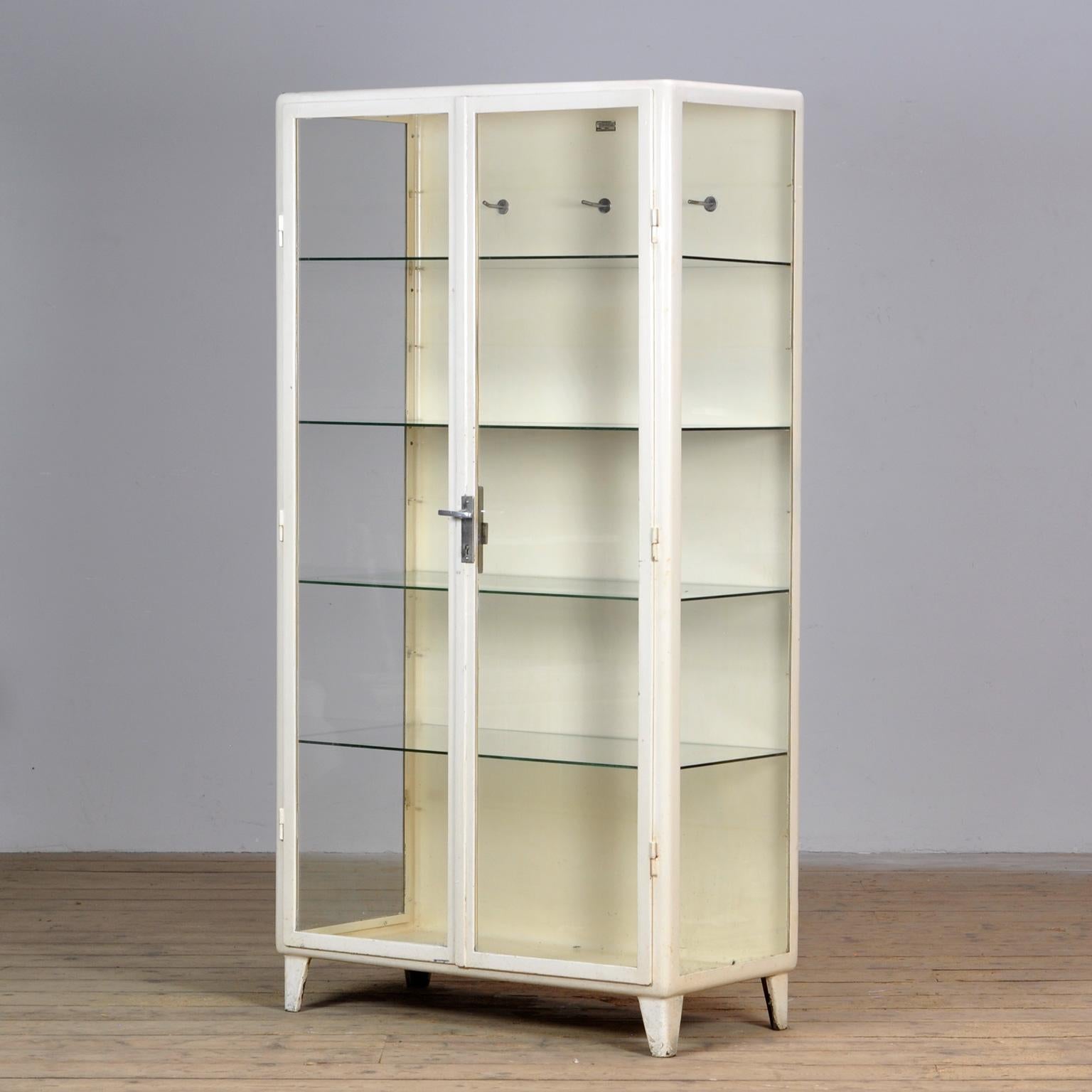 Polish Vintage Steel And Glass Medical Cabinet, 1960’s