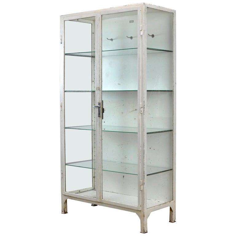 Vintage Steel And Glass Medical Cabinet 1966 For Sale At 1stdibs