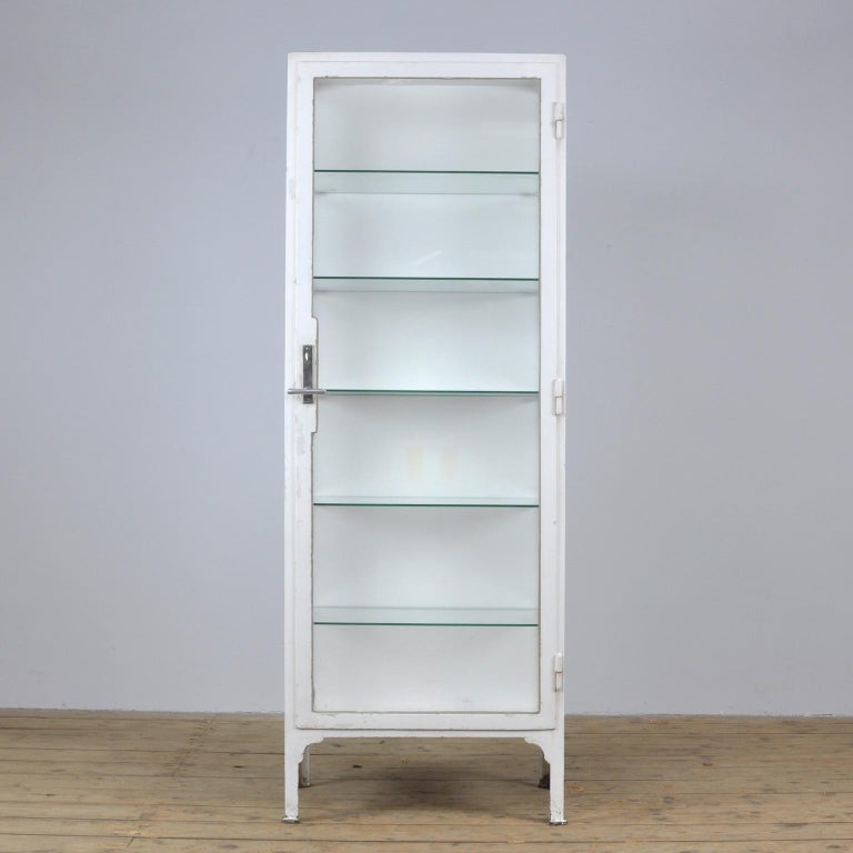 Vintage Steel And Glass Medical Display Cabinet 1940s For Sale At