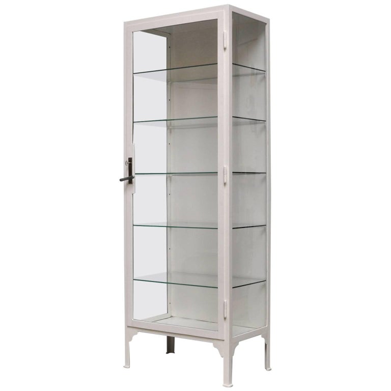 Vintage Steel And Glass Medicine Cabinet 1940s At 1stdibs