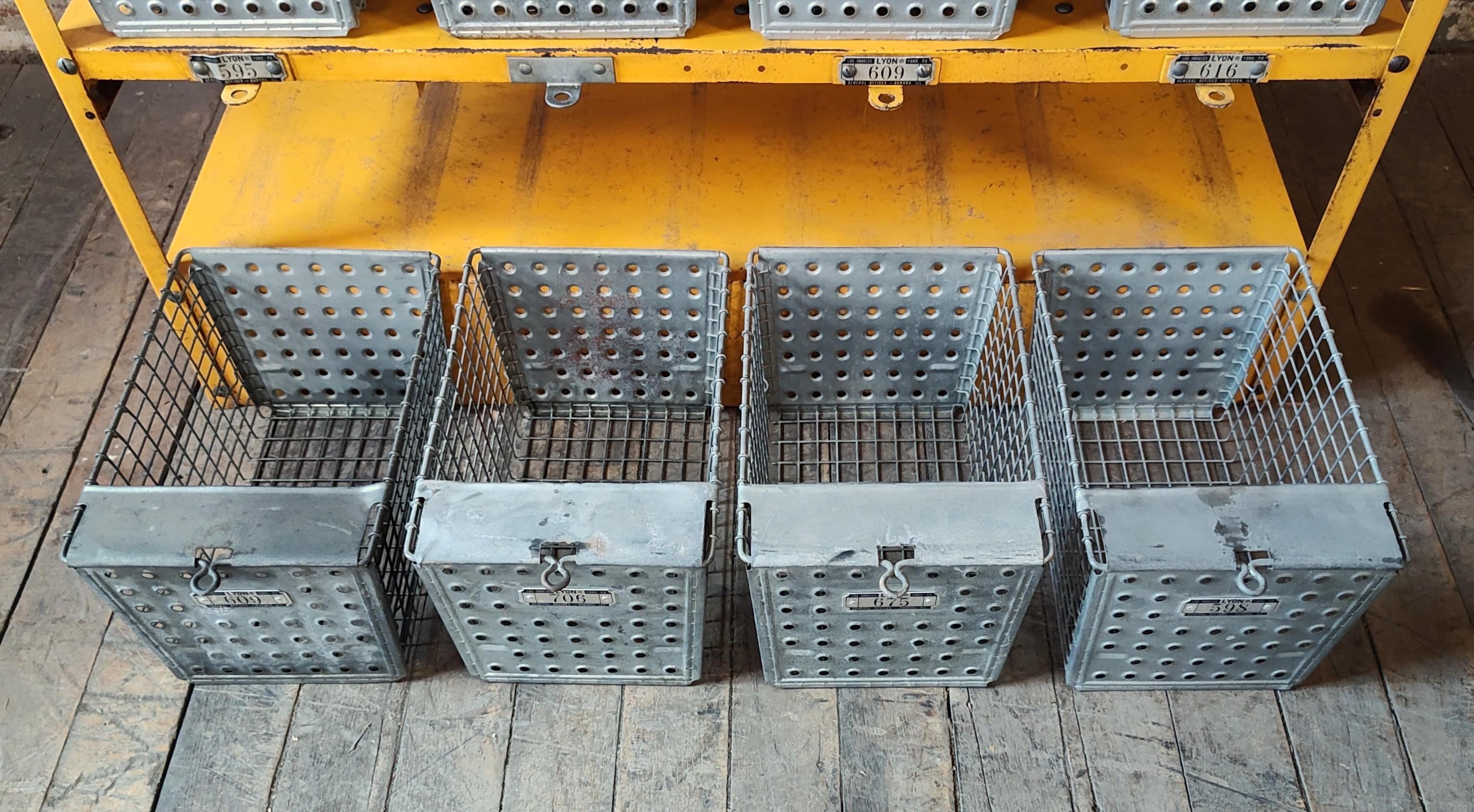 Vintage Steel Bin Storage Cabinet For Sale 5