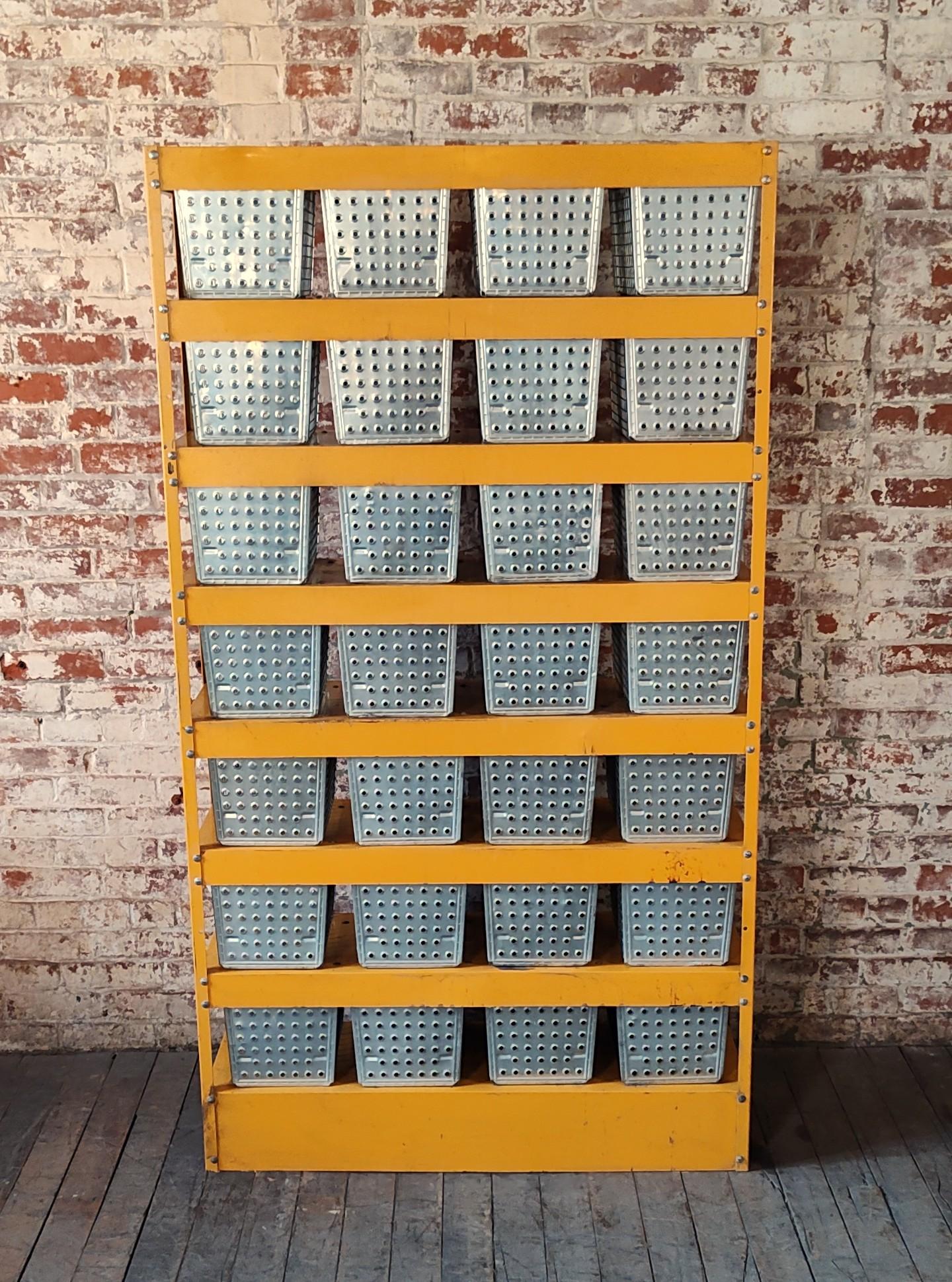 Vintage Steel Bin Storage Cabinet For Sale 8