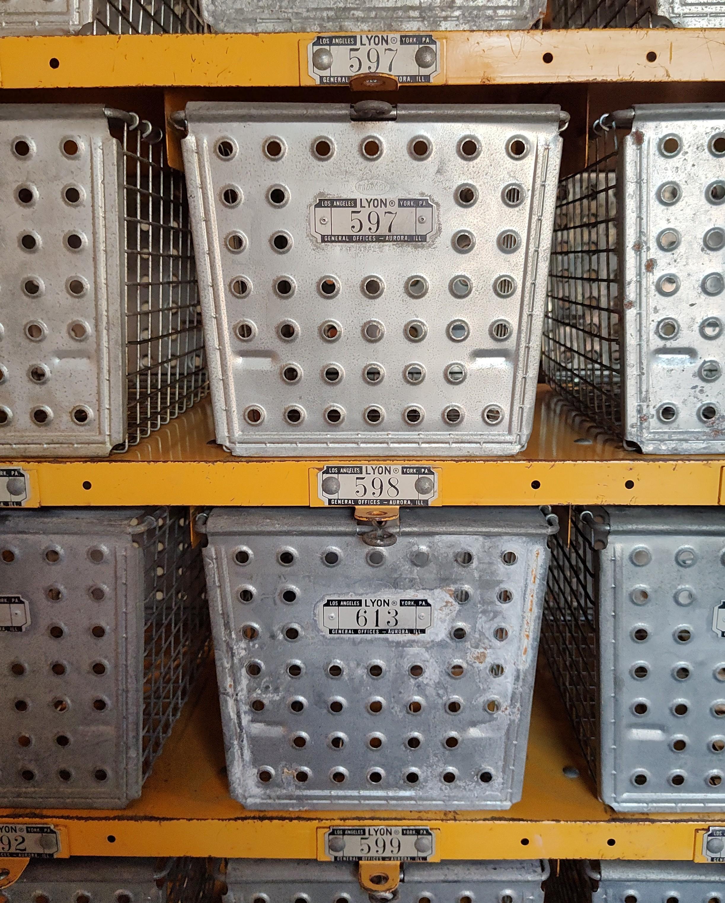 Vintage Steel Bin Storage Cabinet For Sale 14