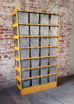 Vintage Steel Bin Storage Cabinet