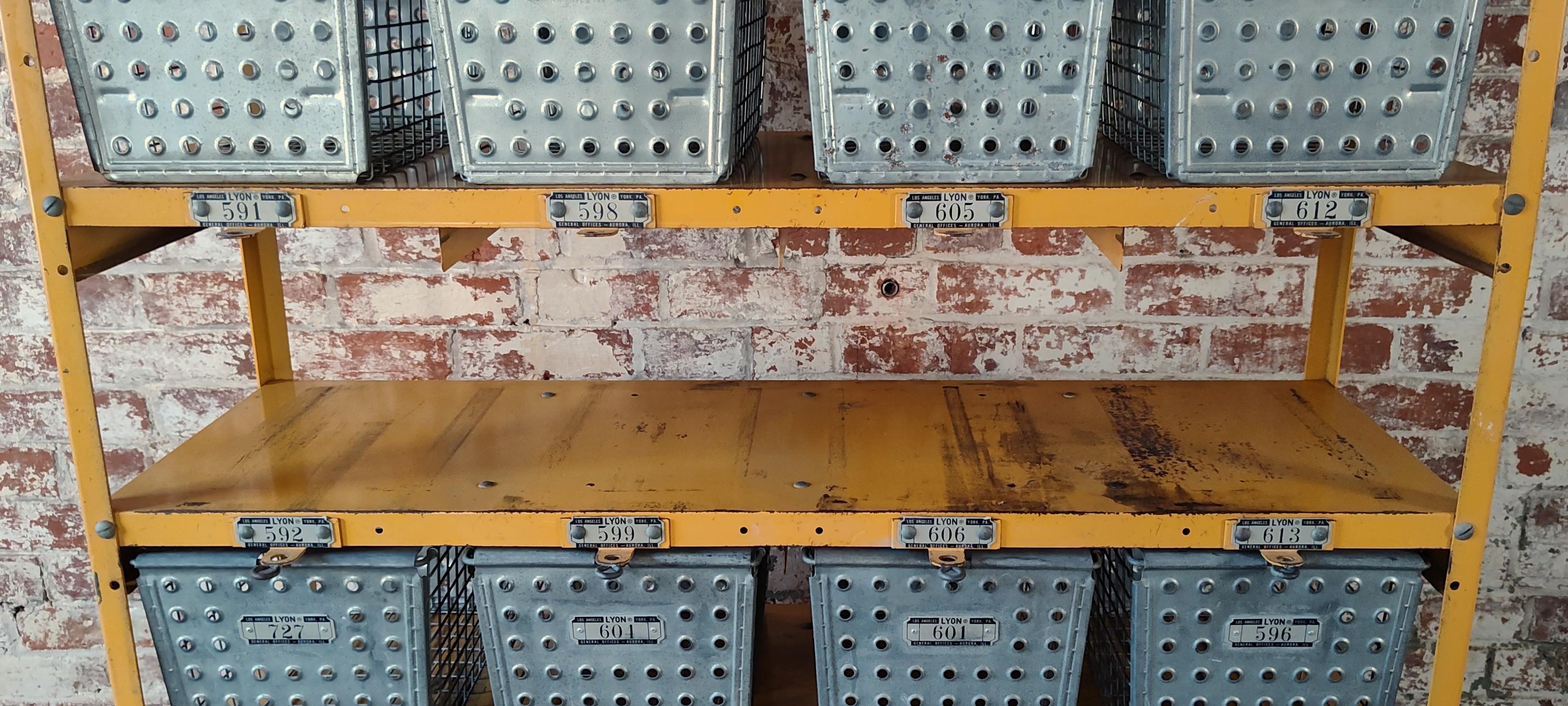 Vintage Steel Bin Storage Cabinet For Sale 2