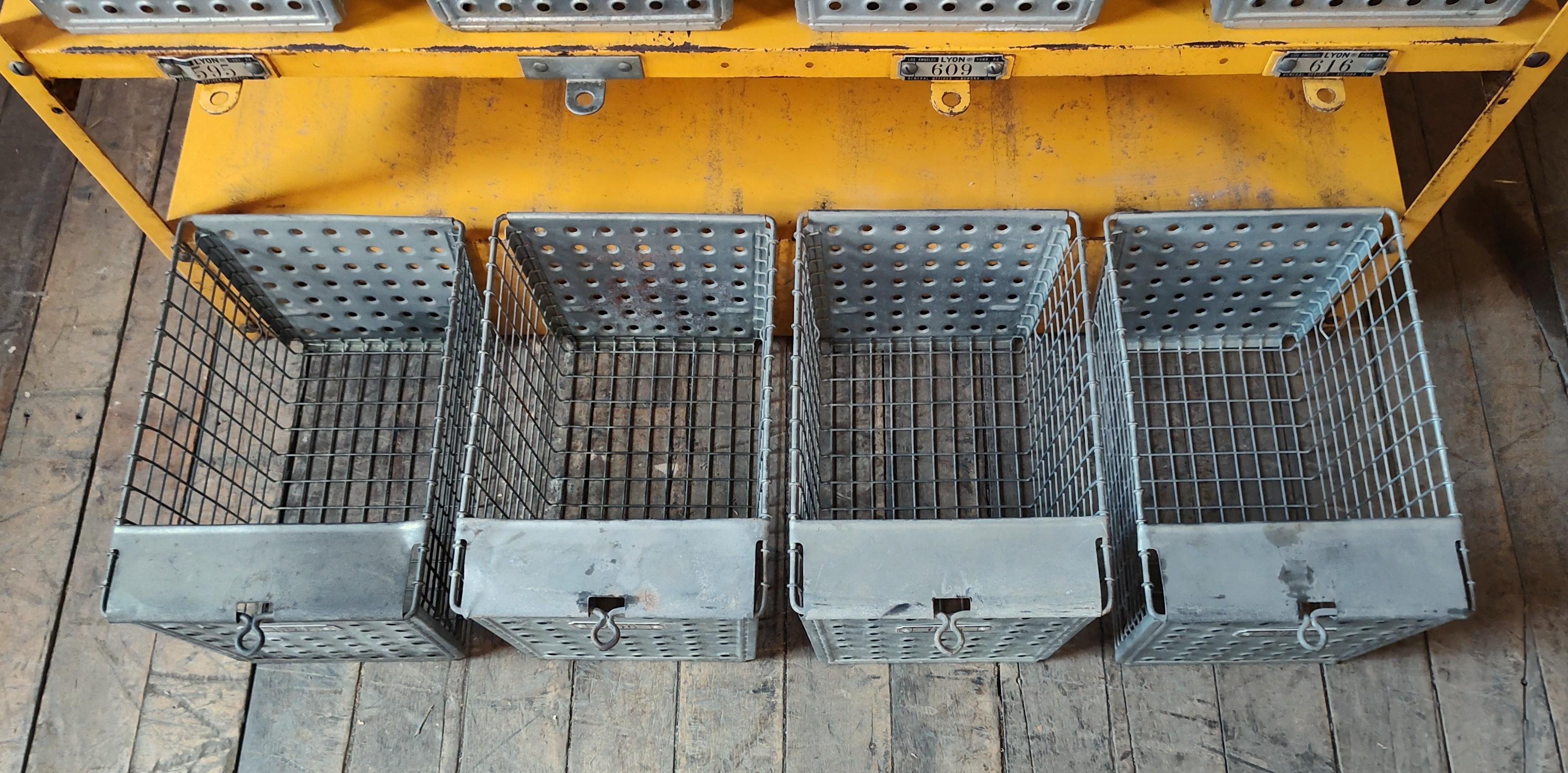 Vintage Steel Bin Storage Cabinet For Sale 4