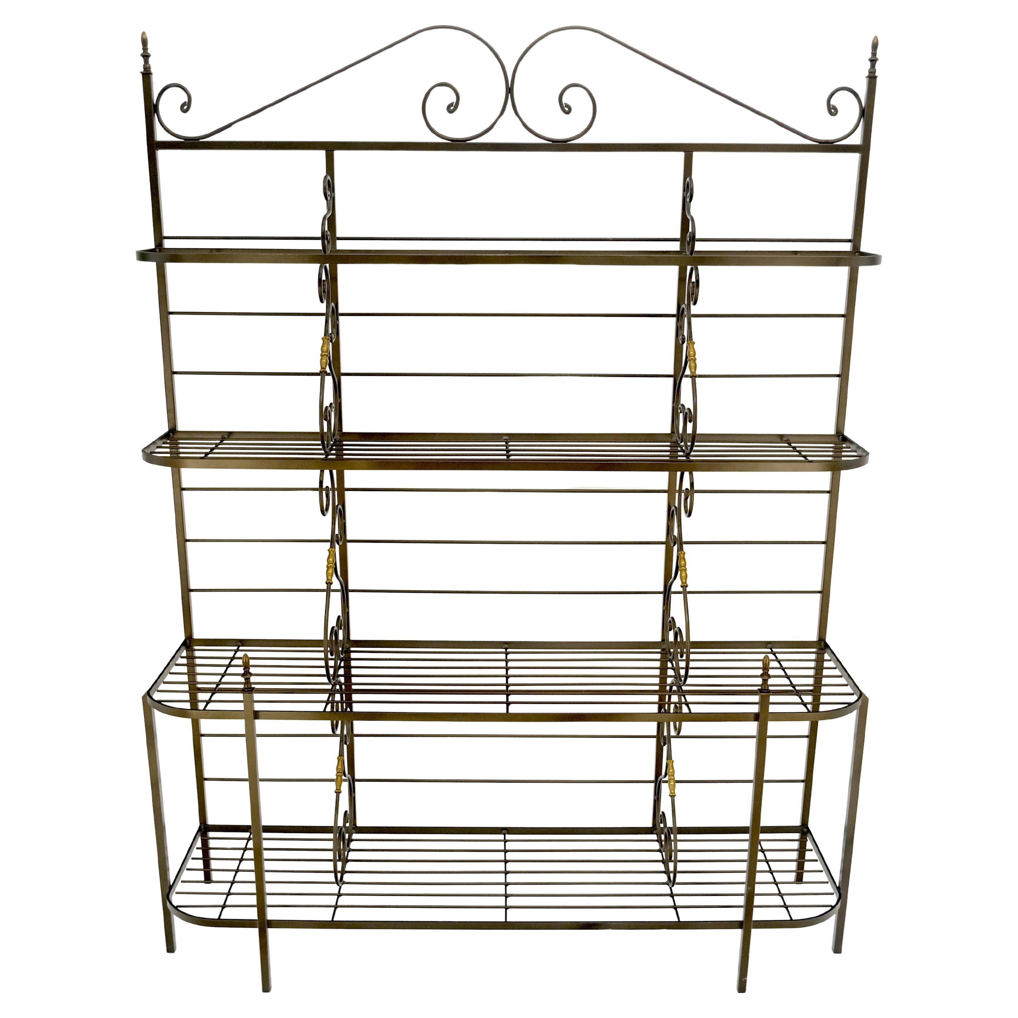 Vintage Steel 
Brass Baker
s Rack MINT