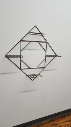 Vintage Steel diamond accent shelf