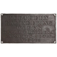 Vintage Steel Engineering Sign