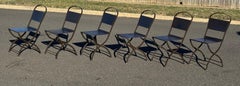 Vintage Steel French Style Bistro Chairs Set of 6