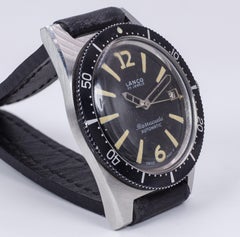 Vintage Steel Lanco Diver Barracuda Automatic Wristwatch, 1960s