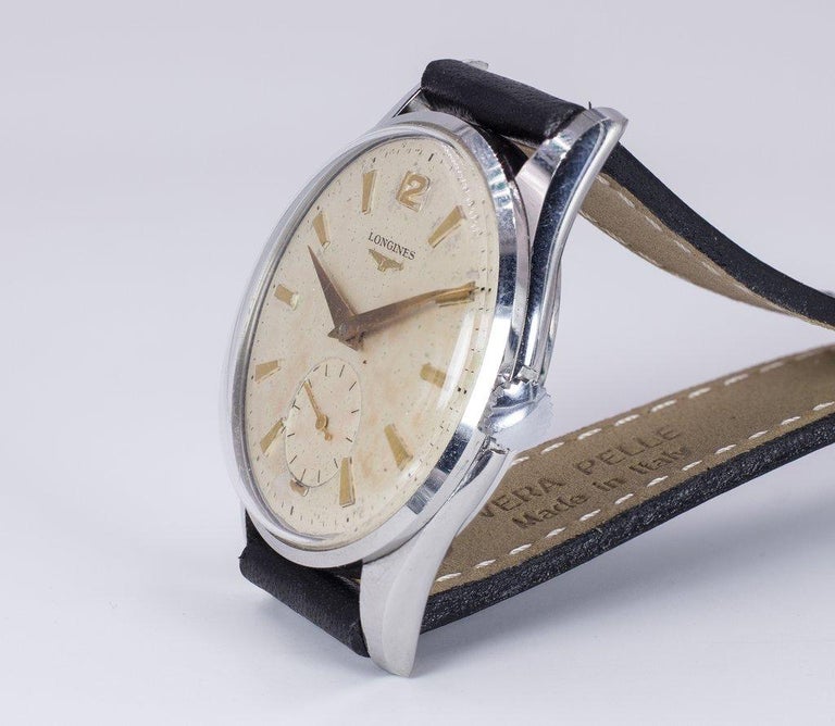 Vintage Steel Longines Wristwatch, 1960s